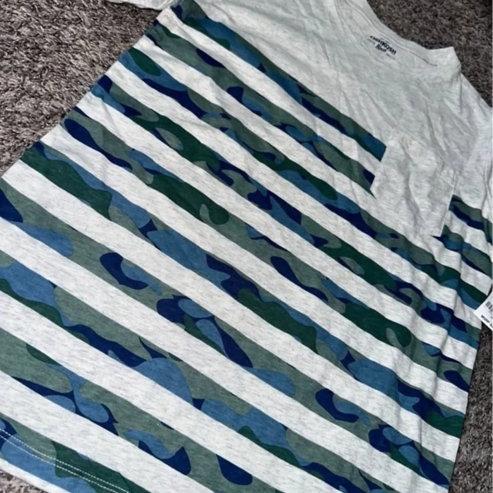 Oshkosh B’gosh Boys Camouflage Striped T-Shirt Size 14 NWT